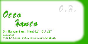 otto hanto business card